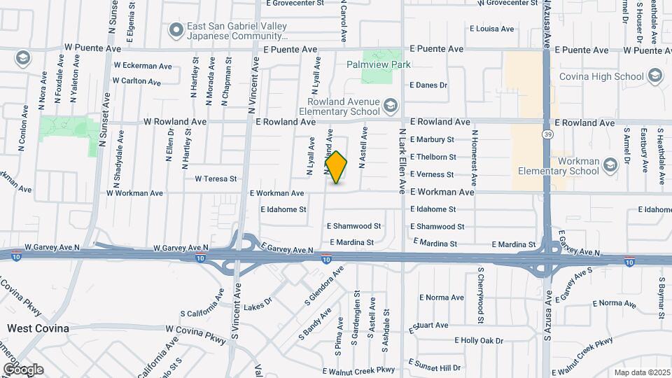 1229 E Workman Ave Mapa y Detalles de la Ubicación