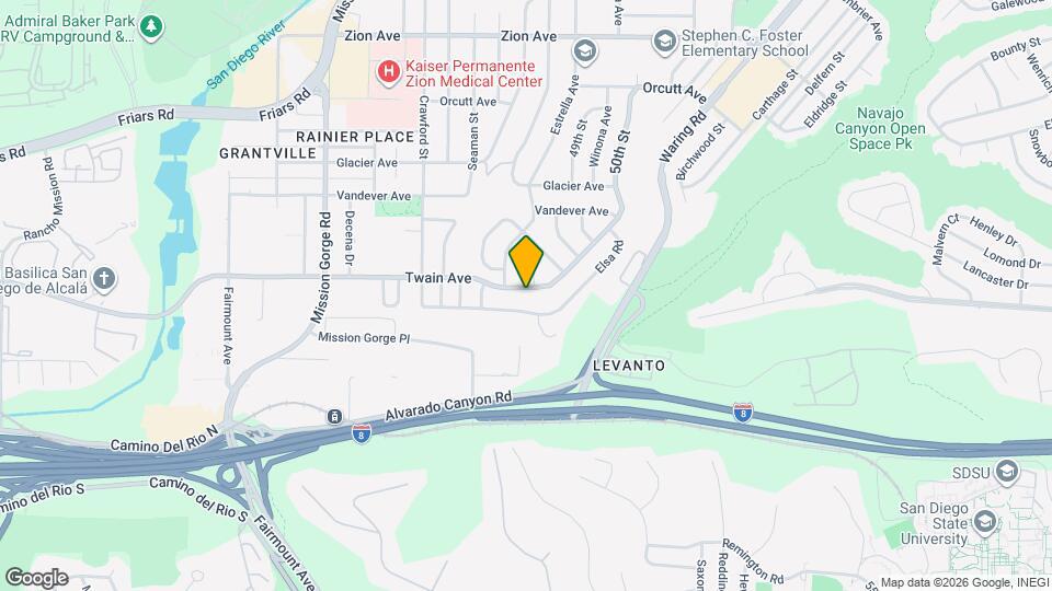 4847 Twain Ave Map and Location Details