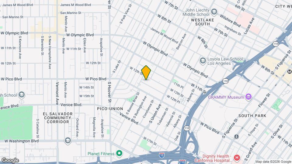 1805 W 12th Pl Map and Location Details