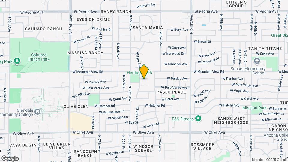 5331 W Purdue Ave Mapa y Detalles de la Ubicación