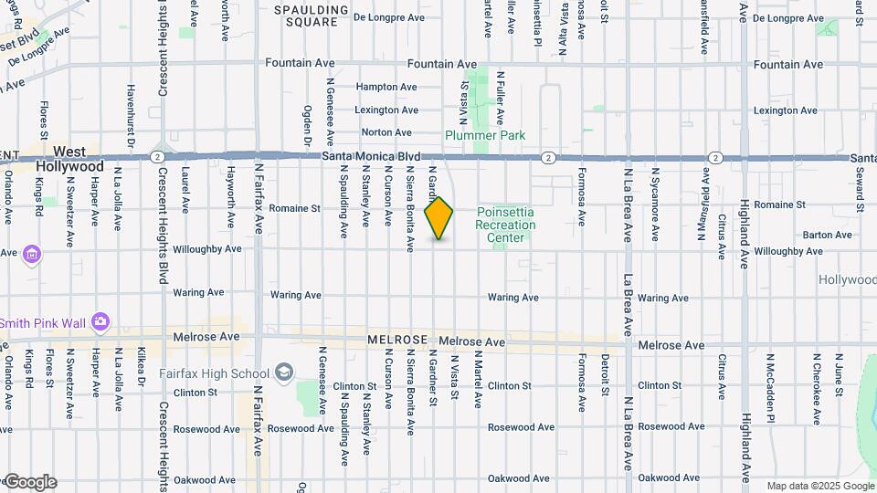 900 N Gardner St Mapa y Detalles de la Ubicación