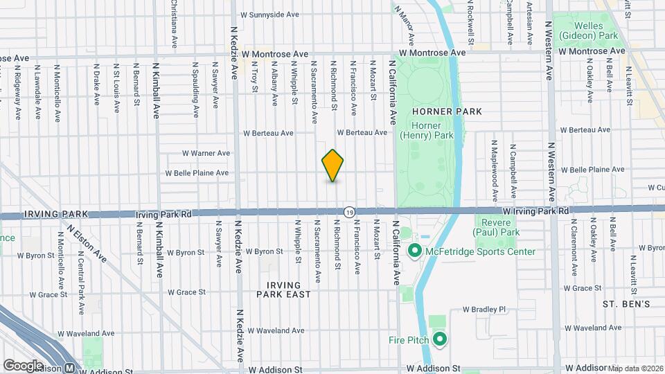4048 N Richmond St, Unit 1 Map and Location Details