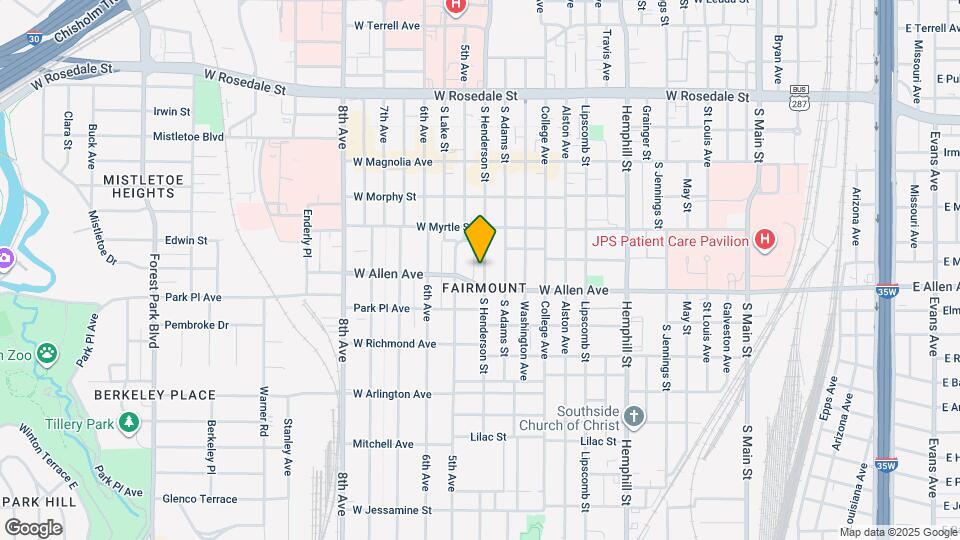 1628 S Henderson St Map and Location Details