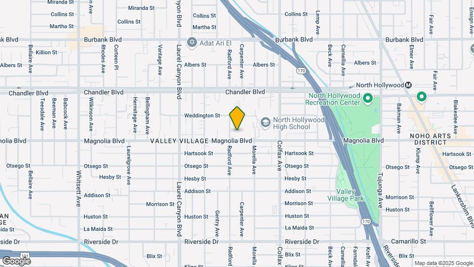 11855 Magnolia Blvd Map and Location Details