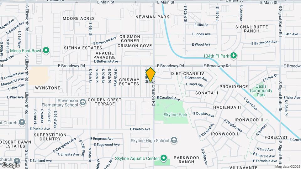 502 S Crismon Rd Map and Location Details