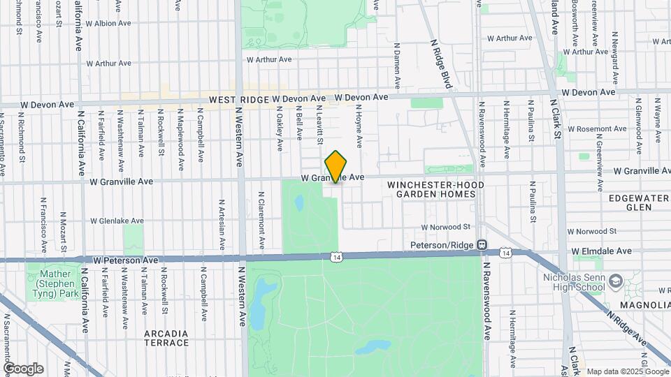 6164 N Hamilton Ave, Unit Garden unit Map and Location Details