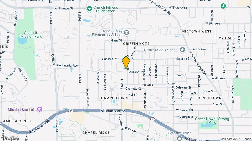 1100 Calloway St Map and Location Details