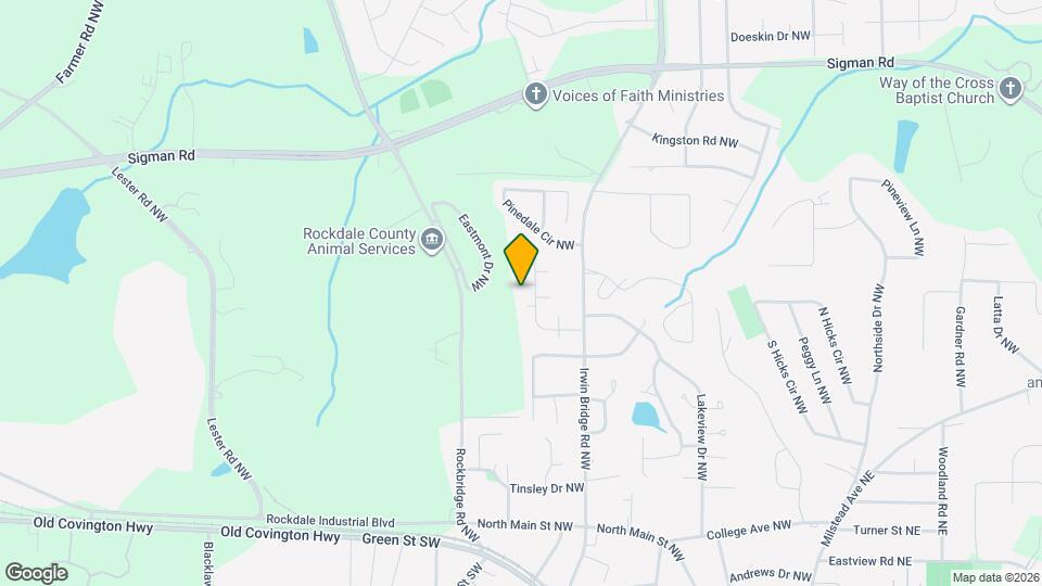 1216 Cedar Creek Ct NW Map and Location Details