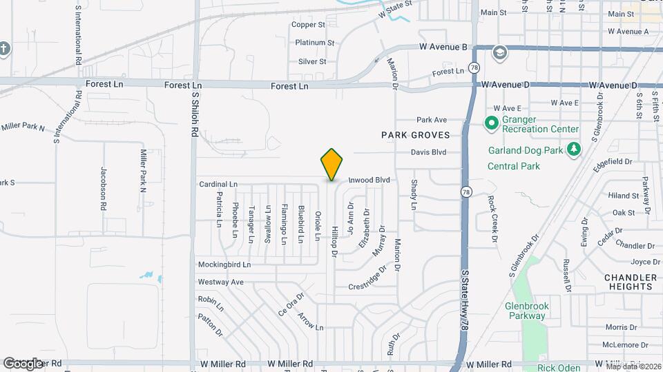 1505 Hilltop Dr Map and Location Details