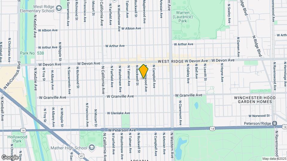6258 N Maplewood Ave Map and Location Details