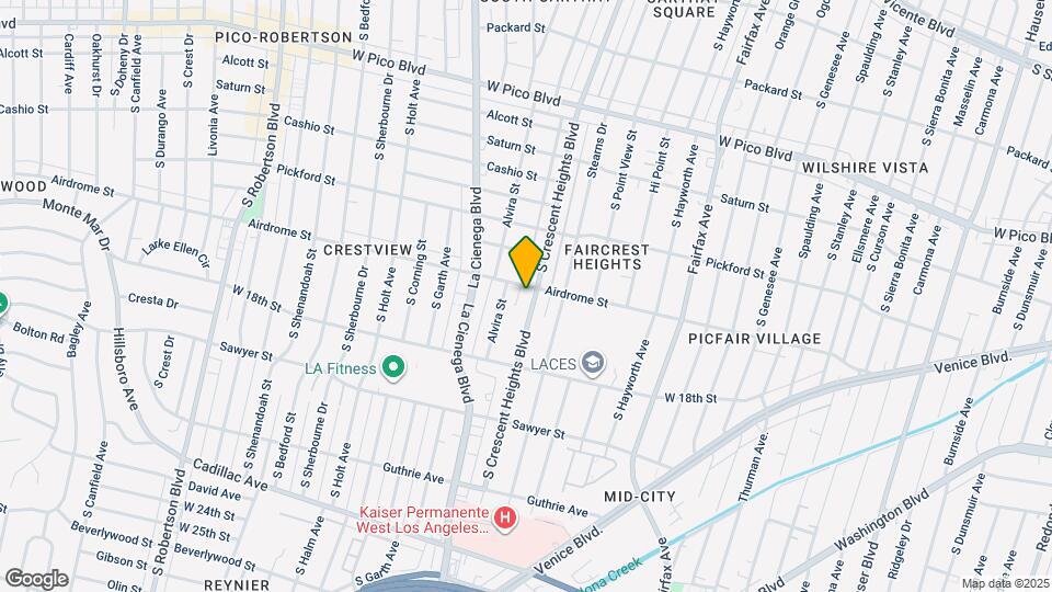 1711 S Crescent Heights Blvd Map and Location Details