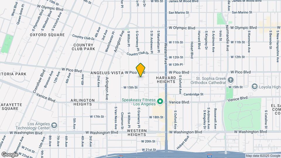 1326 S Gramercy Pl Map and Location Details