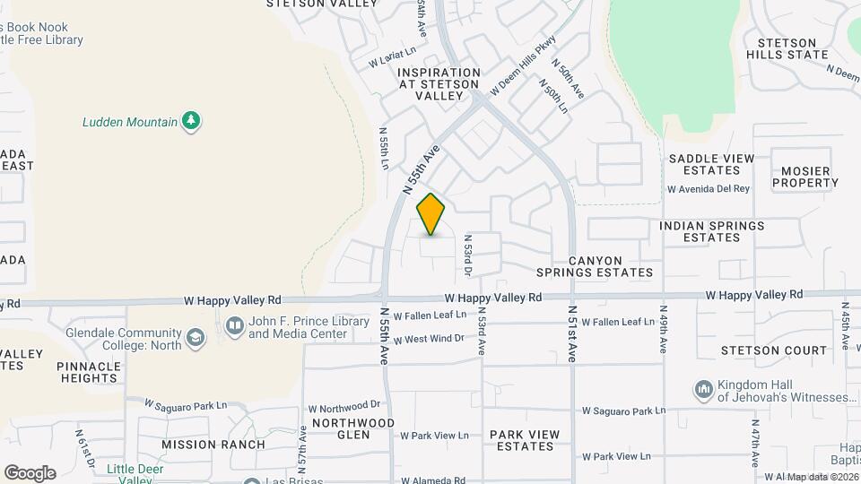 5407 W Desert Hollow Dr Mapa y Detalles de la Ubicación