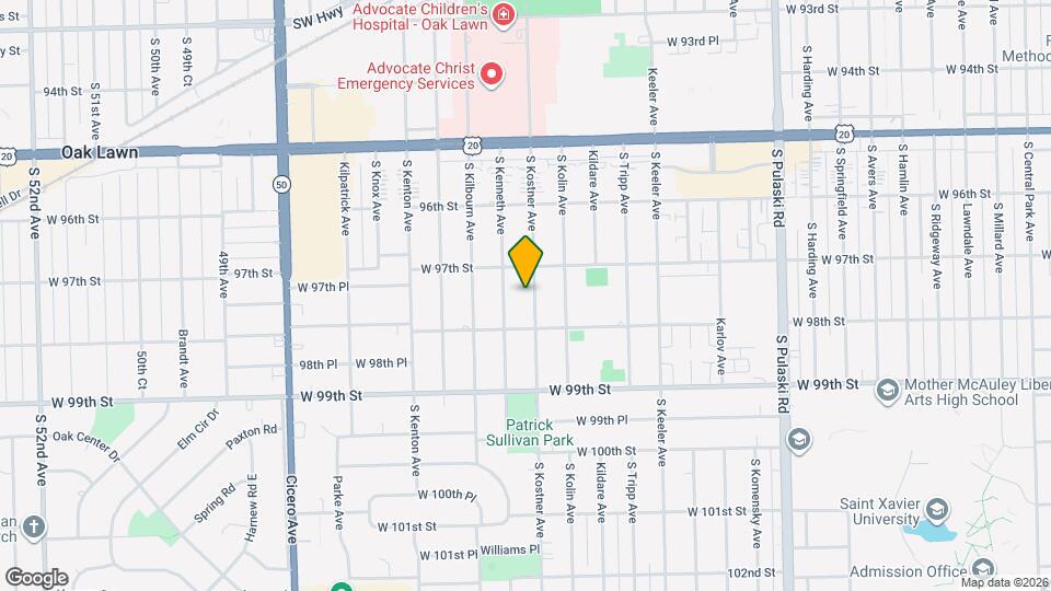 9720 S Kostner Ave Map and Location Details