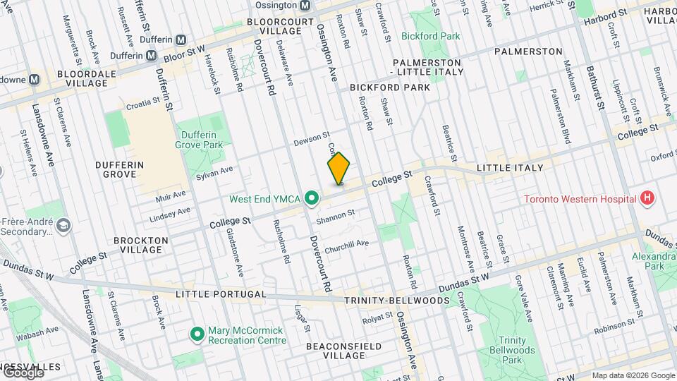 866 College St Map and Location Details