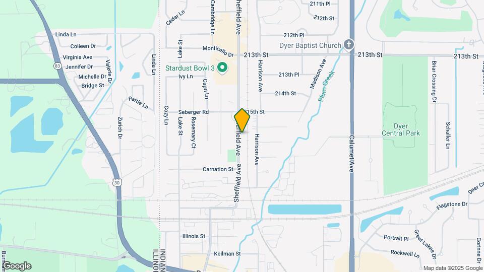 1605 Sheffield Ave Map and Location Details