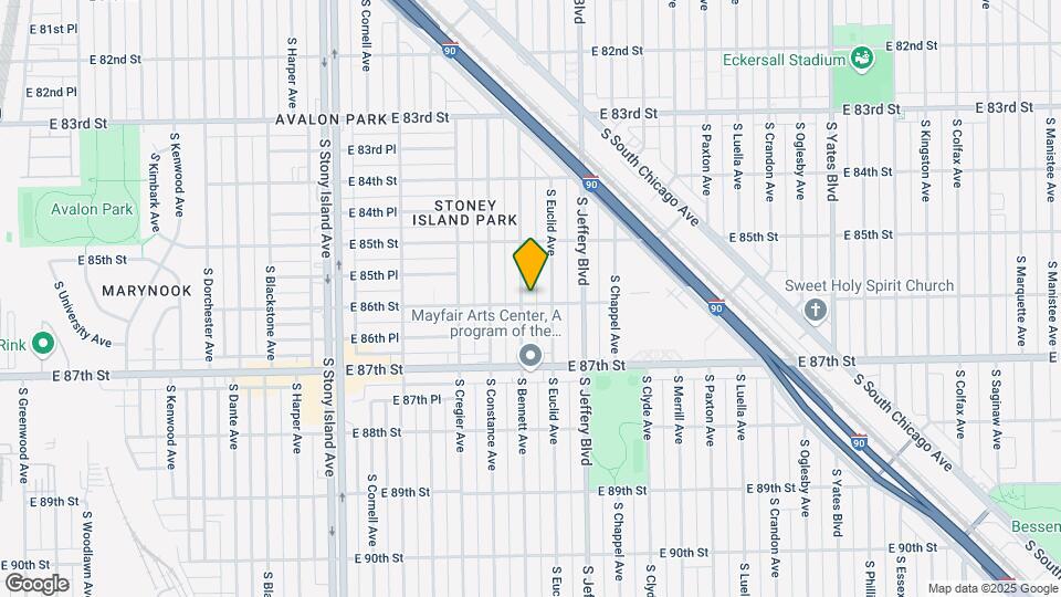 1908 E 86th St Mapa y Detalles de la Ubicación
