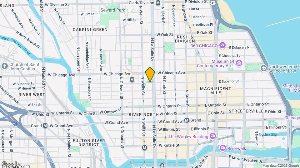 171 W Superior St Map and Location Details