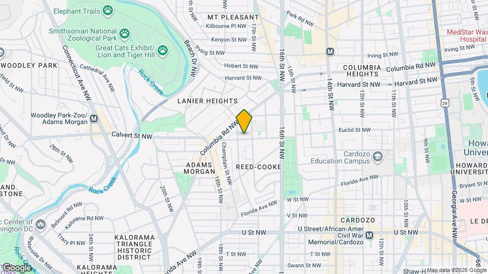 1717 Euclid St NW Map and Location Details