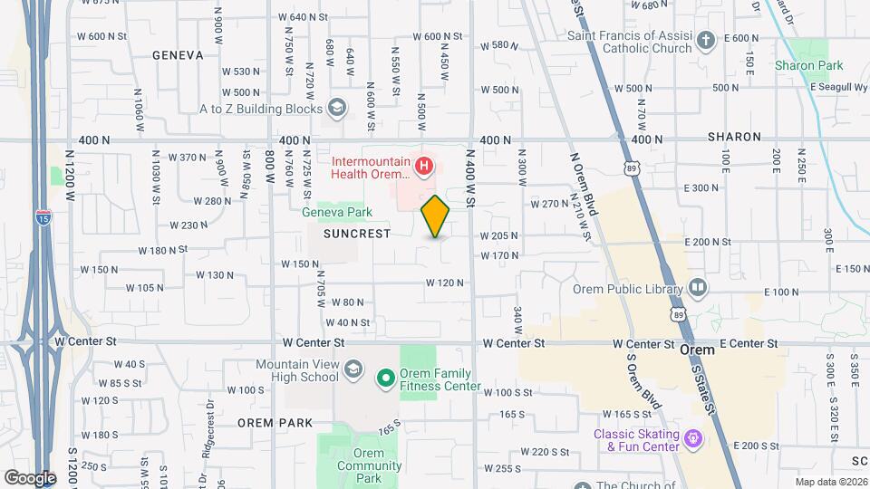 462 W 175 N St Map and Location Details