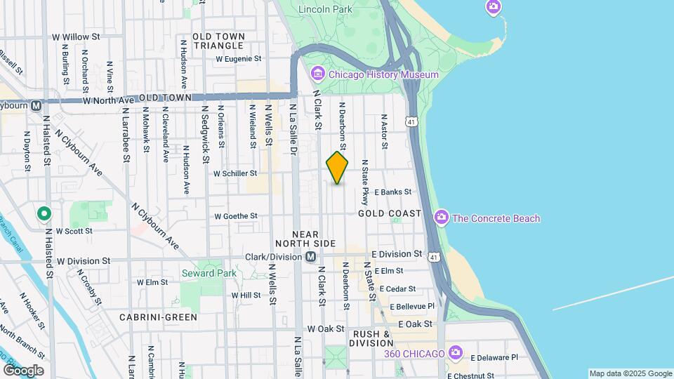 1340 N Dearborn St Map and Location Details