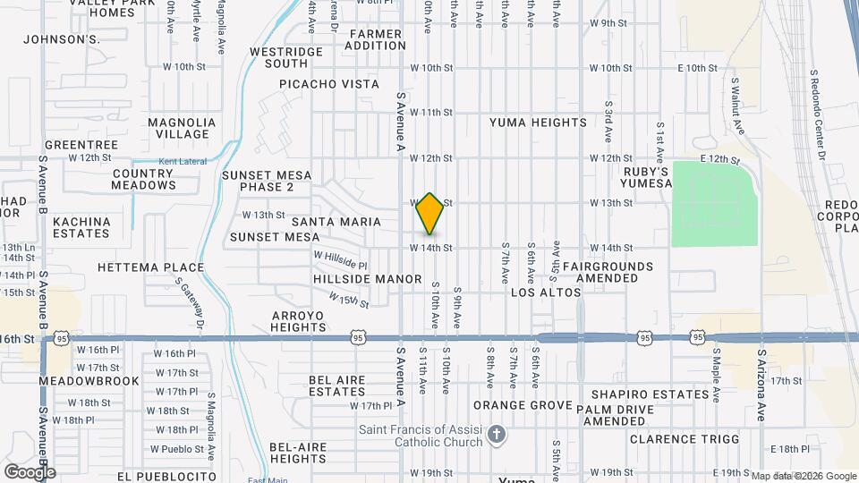 1338 S 10th Ave Map and Location Details