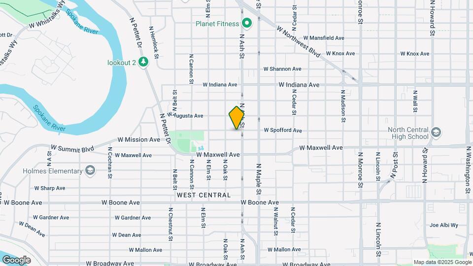 1709 W Spofford Ave Map and Location Details