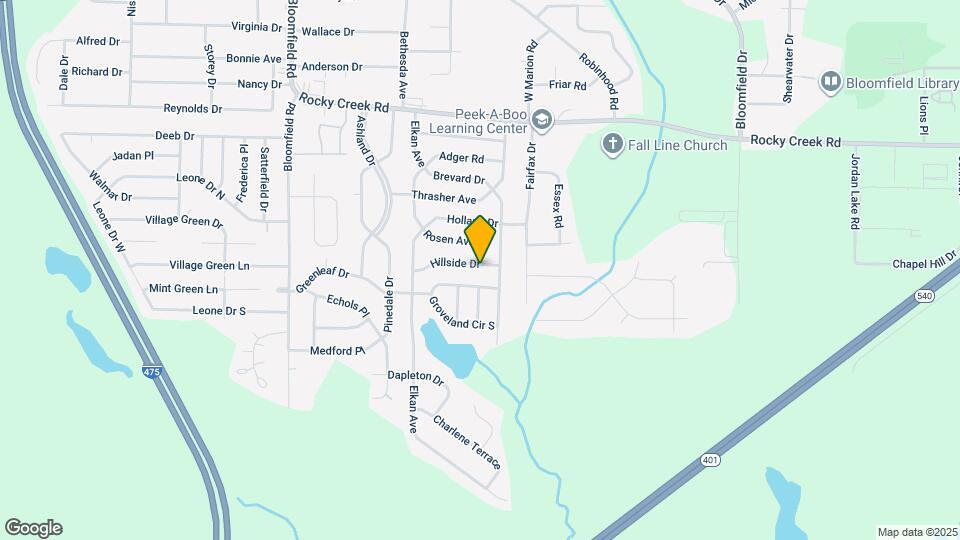 2416 Hillside Dr Map and Location Details