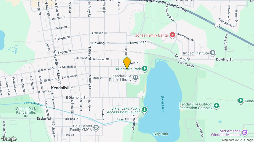 105 S Park Ave Map and Location Details