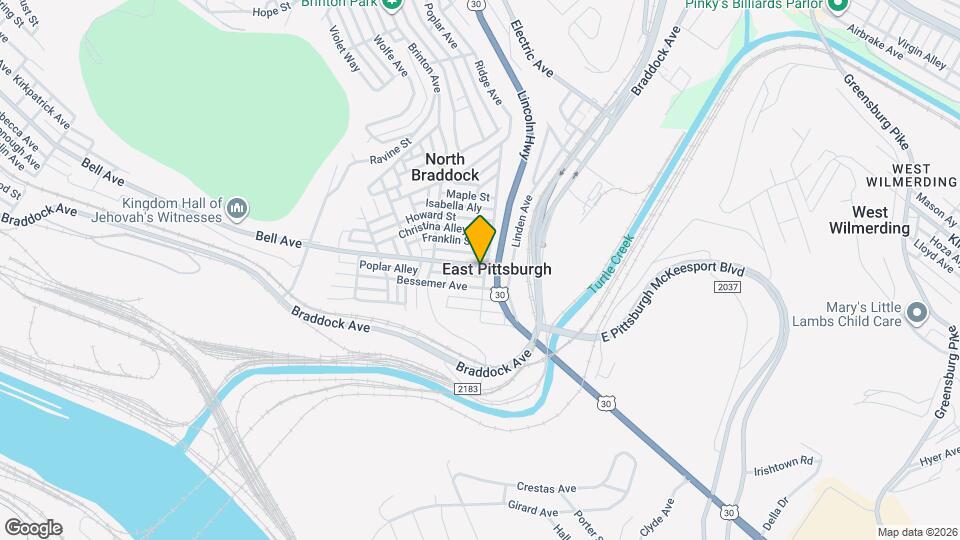 544 Center St Map and Location Details