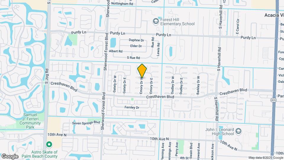2630 Emory Dr W Map and Location Details
