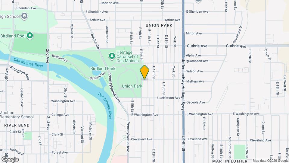 1833 E 9th St Map and Location Details