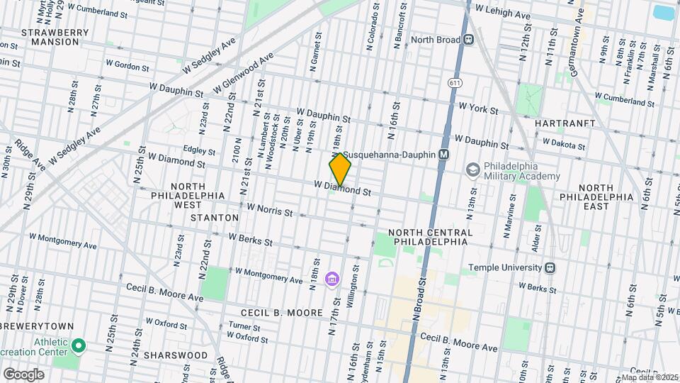 1726 W Diamond St Mapa y Detalles de la Ubicación