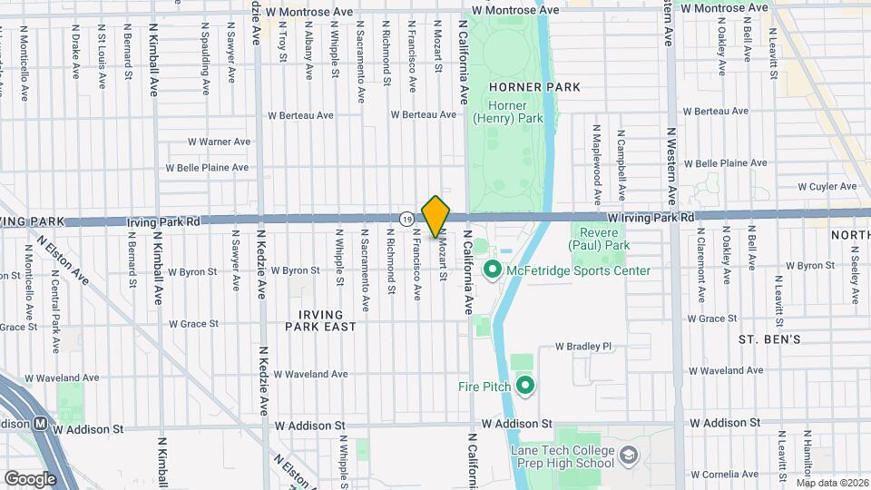 3928 N Mozart St, Unit 3F Mapa y Detalles de la Ubicación