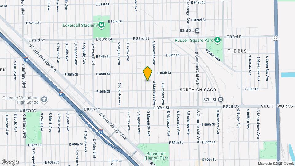 8535 S Marquette Ave Map and Location Details