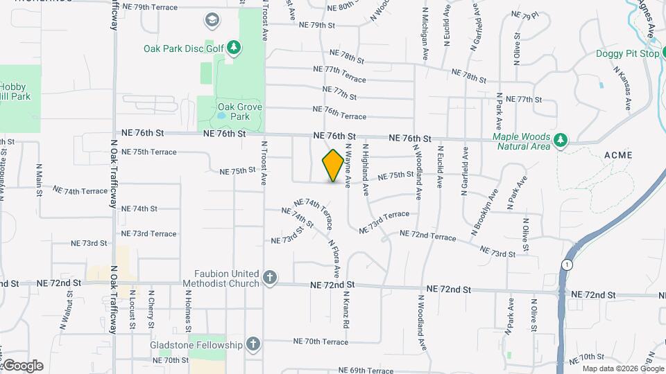 1403 NE 75th St Map and Location Details