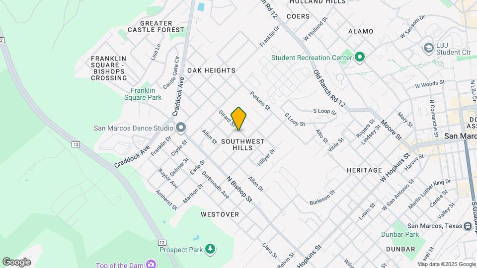 1107 Girard St Map and Location Details