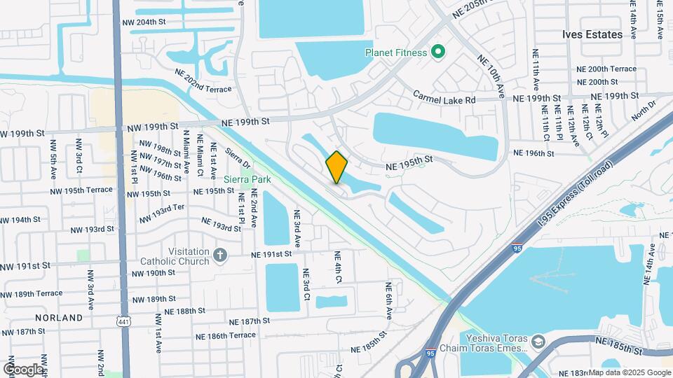 460 NE 194th Terrace Map and Location Details