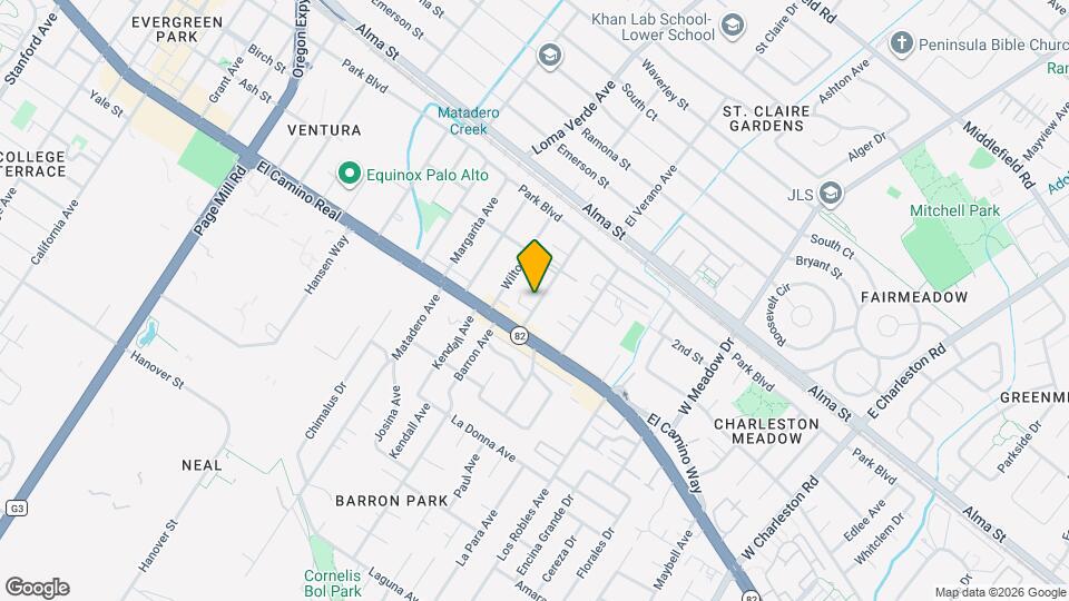 382 Curtner Ave Mapa y Detalles de la Ubicación