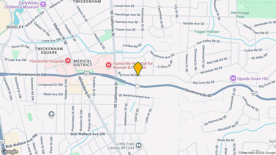 1100 Big Cove Rd SE Mapa y Detalles de la Ubicación