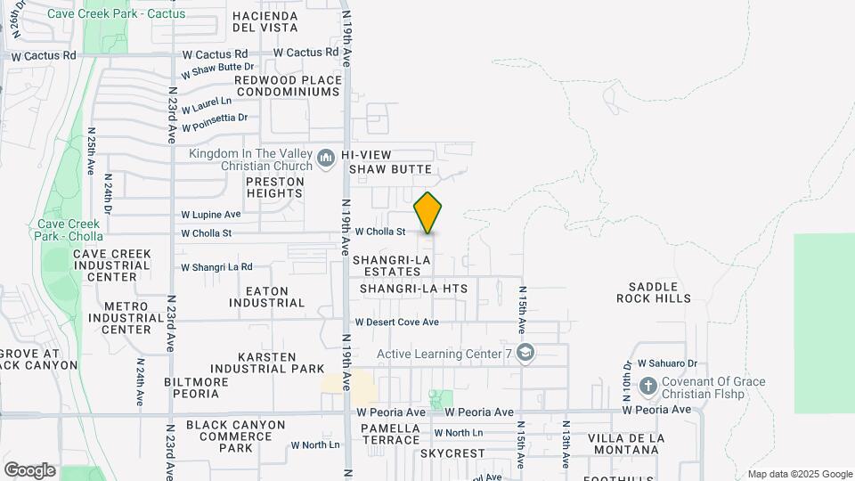1703 W Cholla St Mapa y Detalles de la Ubicación