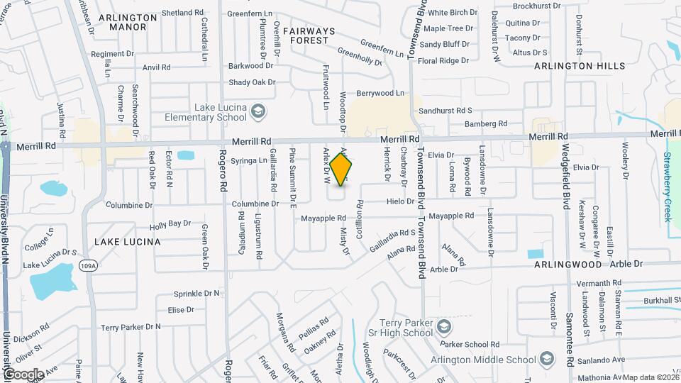 2514 Arlex Dr E Map and Location Details