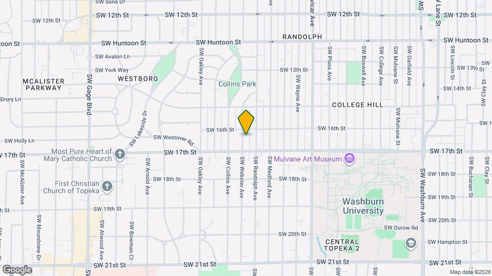 1614 SW Webster Ave Map and Location Details