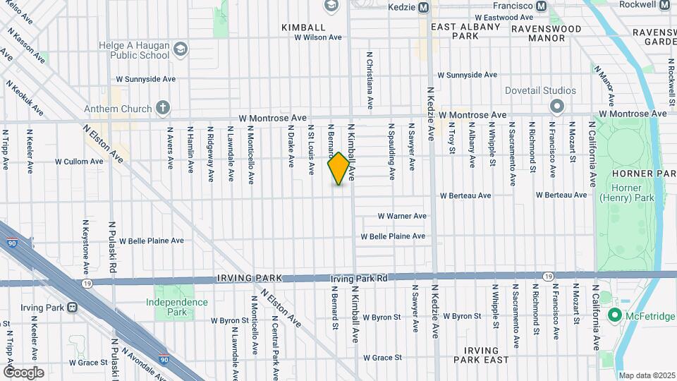 4205 N. Bernard 3 flat with large Coach house Mapa y Detalles de la Ubicación