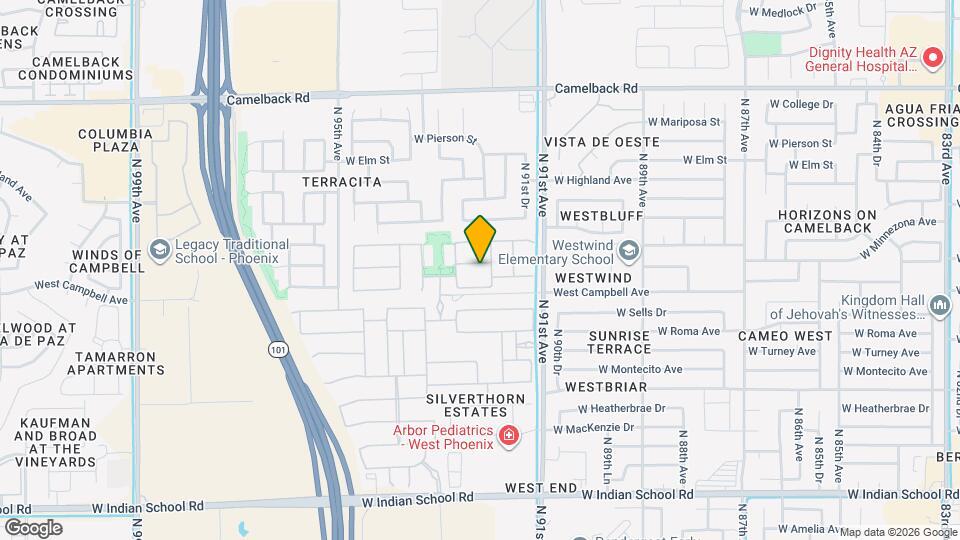 9217 W Willow Bend Ln Map and Location Details