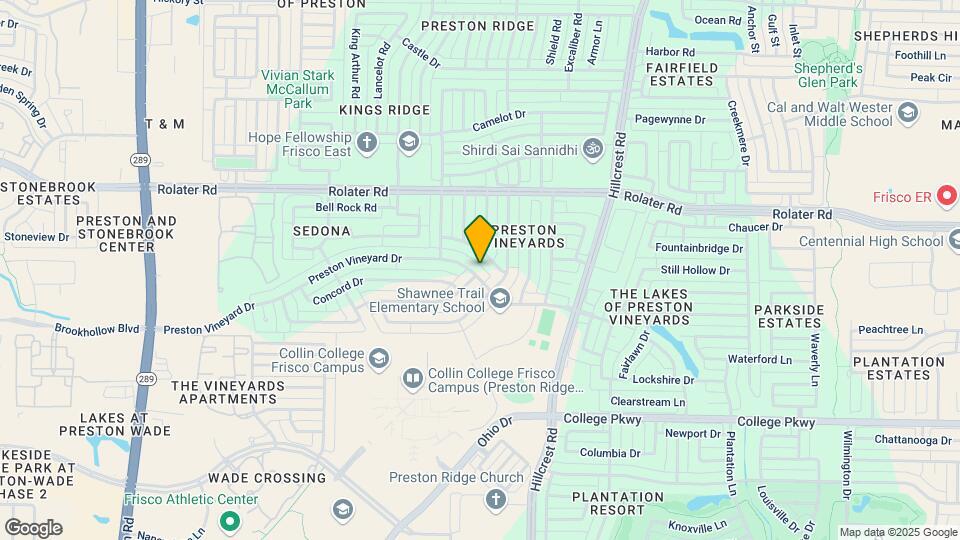 10504 Preston Vineyard Dr Map and Location Details