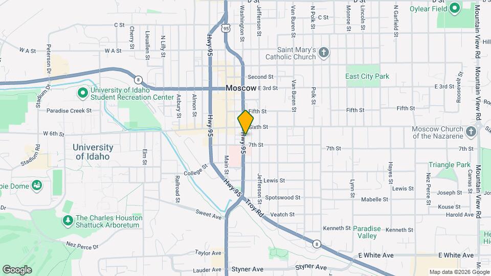 616 S Washington St Map and Location Details