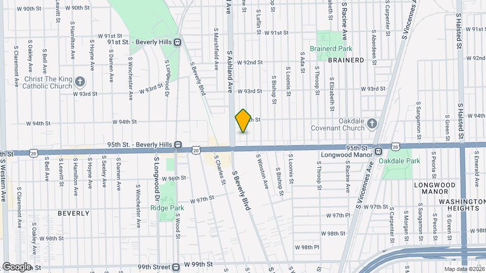 9434 S Justine St, Unit 03 Map and Location Details