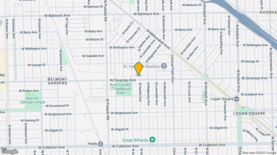 3800 W Diversey Ave, Unit 2R Map and Location Details