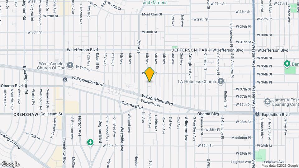 3642 6th Ave Map and Location Details